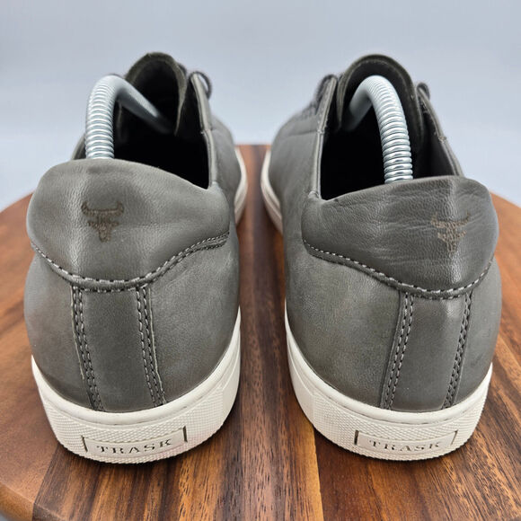 Trask Alder Shoes Men's 11.5 M Gray Leather Sheepskin Lace Up Casual Sneakers - Picture 4 of 9